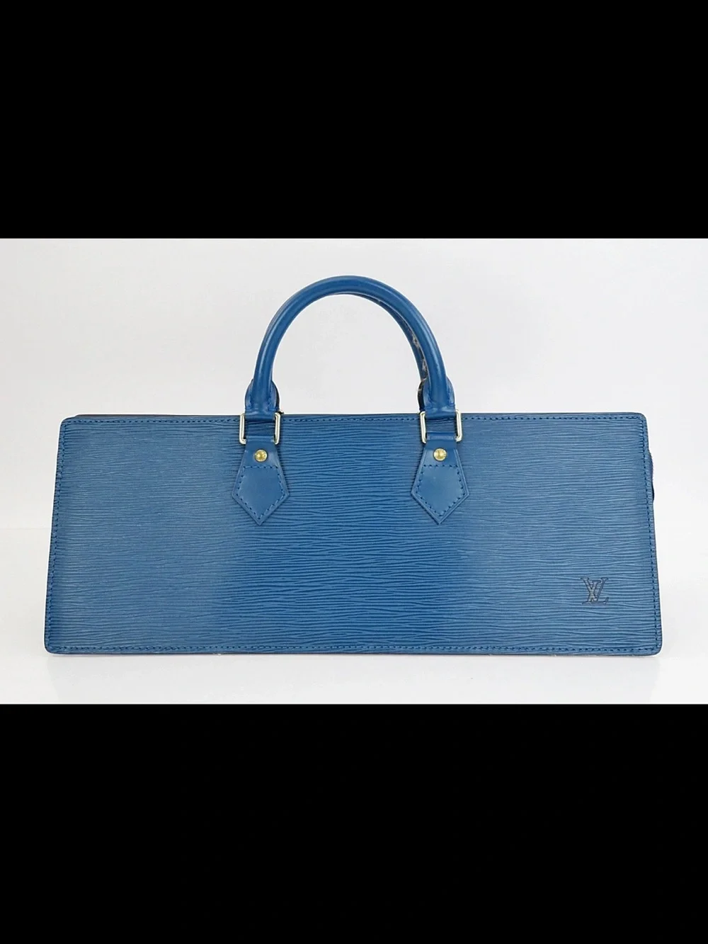 Louis Vuitton Blue Textured Epi Leather Top-Handle Tote